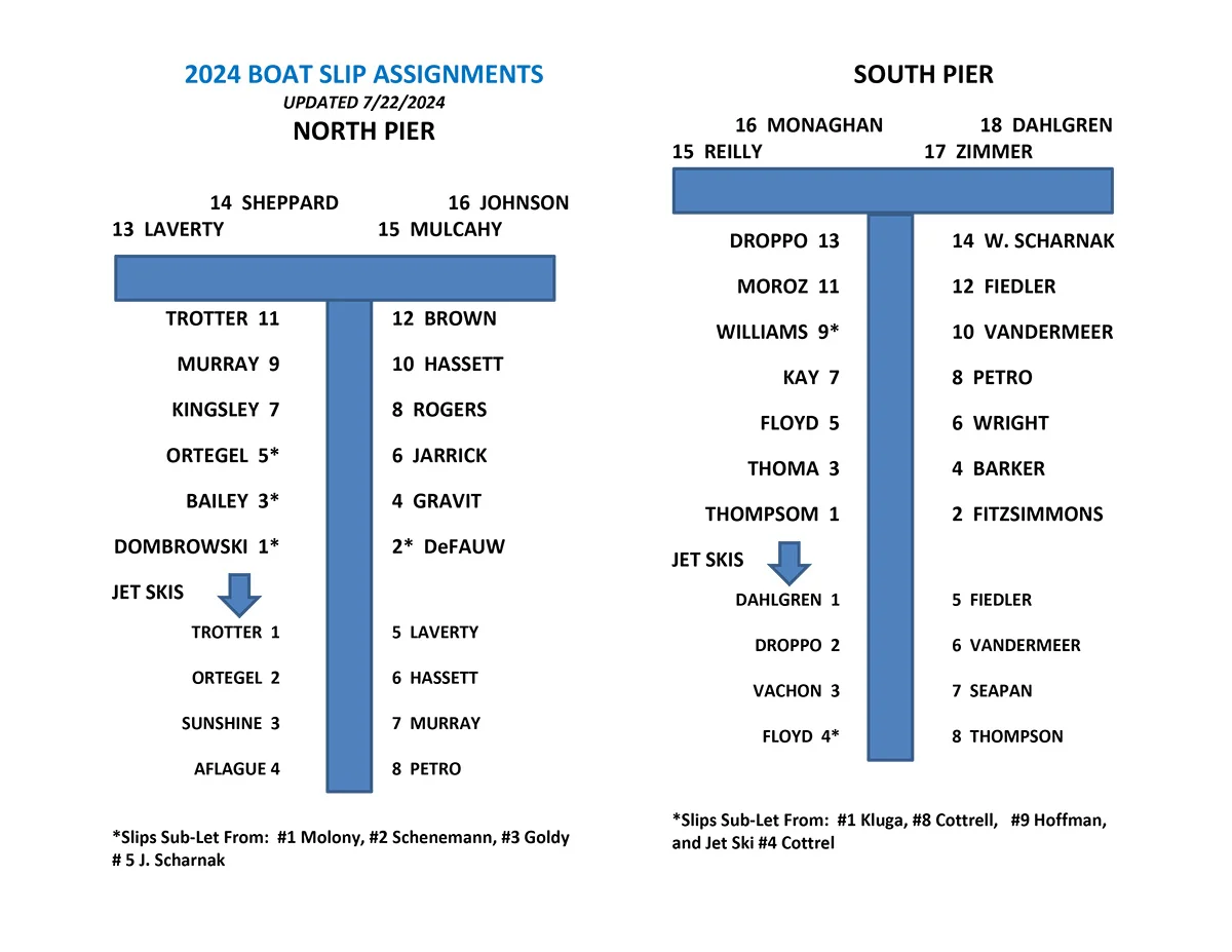 2024 Boat Slip Assignments